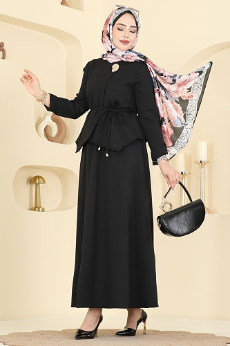 moda selvim طقم أسود 2848SLK540 - Thumbnail