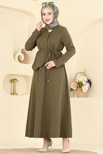 moda selvim طقم اخضر عفني 2848SLK540 - Thumbnail