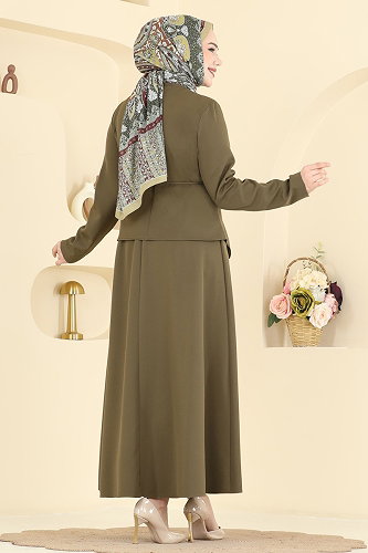 moda selvim طقم اخضر عفني 2848SLK540 - Thumbnail