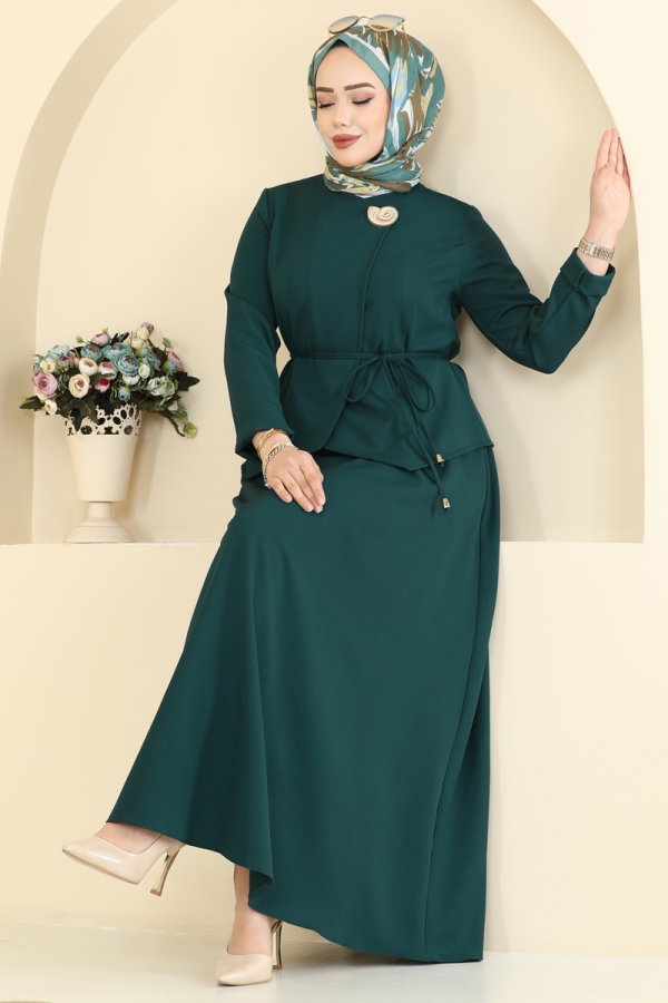 Modaselvim Hijab Combinations Combined 2848SLK540 Petroleum