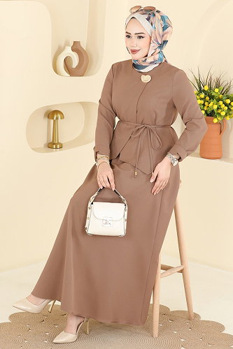 moda selvim طقم بيج 2848SLK540 - Thumbnail