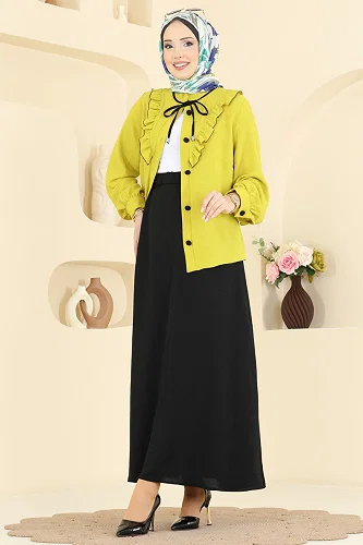 moda selvim طقم فسفوري & أسود 2850SL432 - Thumbnail