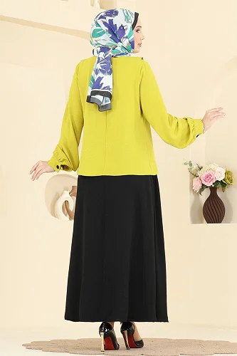 moda selvim طقم فسفوري & أسود 2850SL432 - Thumbnail