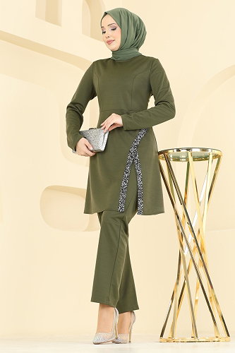 moda selvim Combined 2852ASMK1074 Khaki - Thumbnail