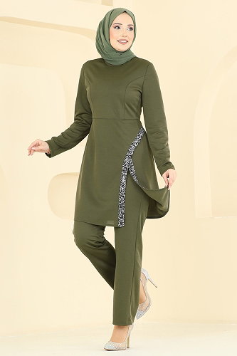 moda selvim Combined 2852ASMK1074 Khaki - Thumbnail