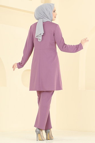 moda selvim طقم وردي 2852ASMK1074 - Thumbnail