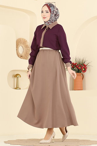 moda selvim Combined 2852SLK540 Burgundy&Vision - Thumbnail