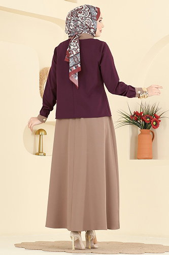 moda selvim Combined 2852SLK540 Burgundy&Vision - Thumbnail