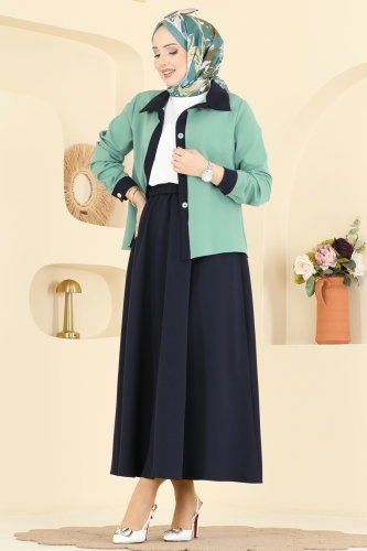 S.L.K. - Combined 2852SLK540 Mint&Navy Blue