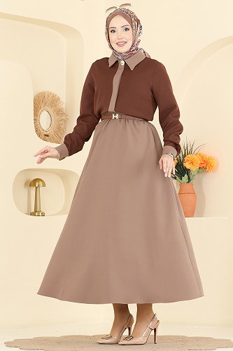 moda selvim Combined 2852SLK540 Tan&Vision - Thumbnail