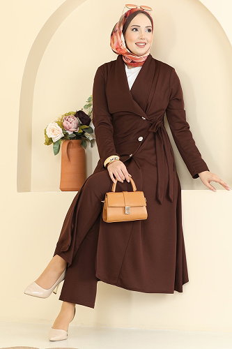 moda selvim طقم بني 2853SL432 - Thumbnail