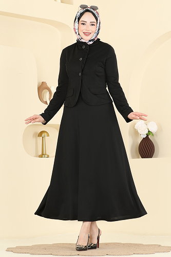 moda selvim طقم أسود 2857SL432 - Thumbnail