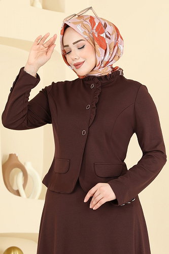 moda selvim طقم بني 2857SL432 - Thumbnail