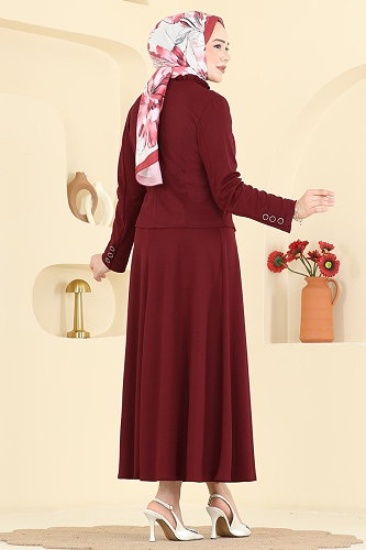 moda selvim Combined 2857SL432 Burgundy - Thumbnail