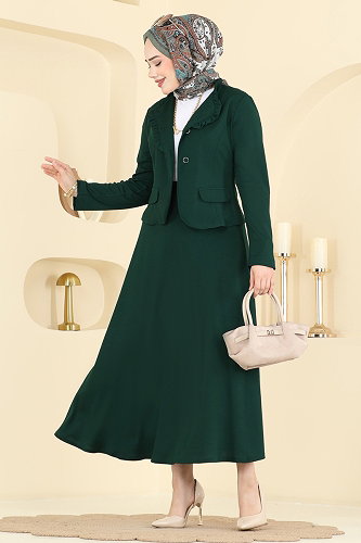 moda selvim طقم زيتي 2857SL432 - Thumbnail