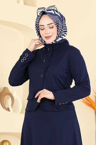 moda selvim طقم كحلي 2857SL432 - Thumbnail