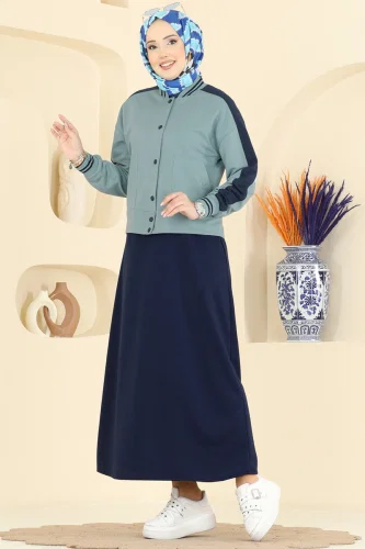 S.L. - Combined 2858SL432 Mint&Navy Blue