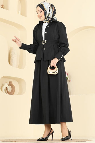 moda selvim طقم أسود 2860SLK540 - Thumbnail