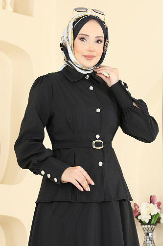 moda selvim طقم أسود 2860SLK540 - Thumbnail