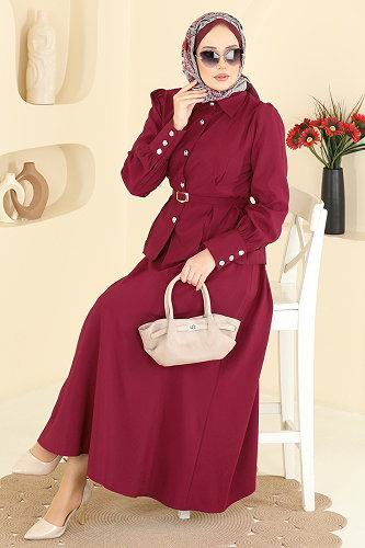 moda selvim Combined 2860SLK540 Burgundy - Thumbnail