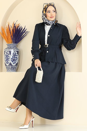 moda selvim طقم كحلي 2860SLK540 - Thumbnail