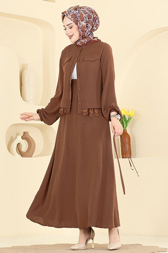 moda selvim Combined 2861SLK540 Brown - Thumbnail