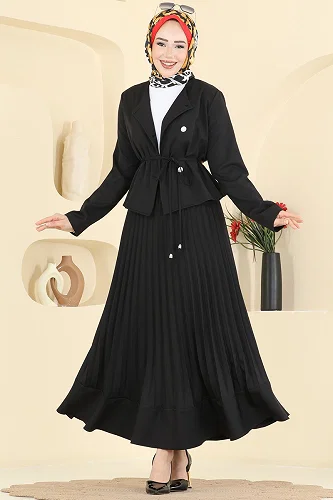 moda selvim طقم أسود 2865SL432 - Thumbnail