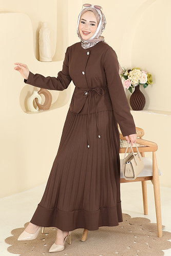 moda selvim طقم بني 2865SL432 - Thumbnail