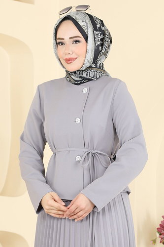moda selvim طقم رمادي 2865SL432 - Thumbnail