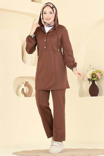 moda selvim طقم بني 2869SLK540 - Thumbnail