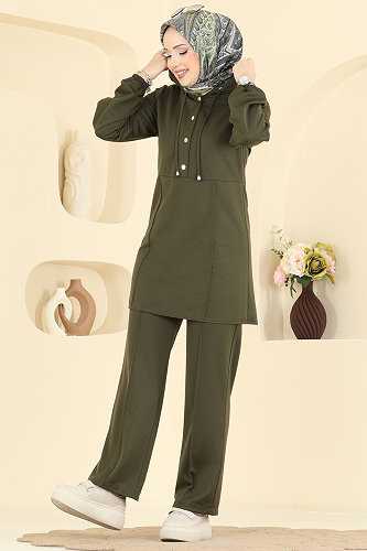 moda selvim طقم اخضر عفني 2869SLK540 - Thumbnail