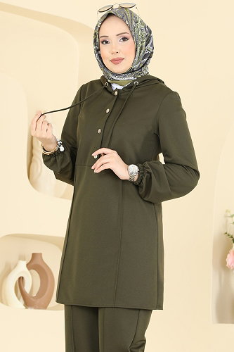 moda selvim طقم اخضر عفني 2869SLK540 - Thumbnail