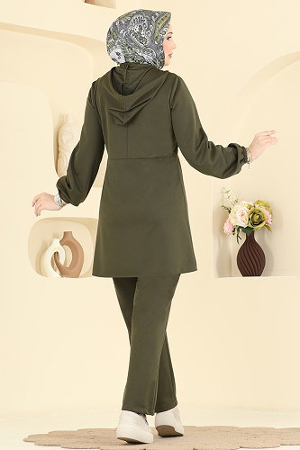 moda selvim طقم اخضر عفني 2869SLK540 - Thumbnail