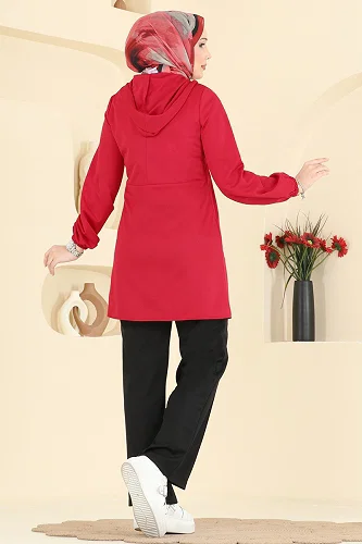 moda selvim Combined 2869SLK540 Red & Black - Thumbnail