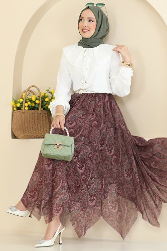 moda selvim طقم خمري 2871SLK540 - Thumbnail