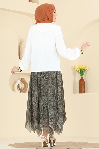 moda selvim طقم اخضر عفني 2871SLK540 - Thumbnail