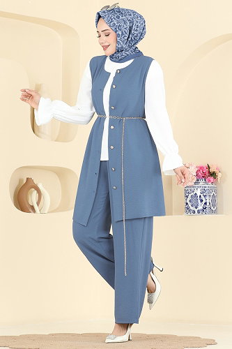 moda selvim Combined 2876SLK540 Blue - Thumbnail