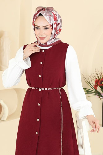 moda selvim Combined 2876SLK540 Burgundy - Thumbnail