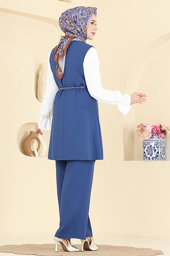 moda selvim طقم ازرق 2876SLK540 - Thumbnail