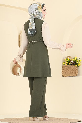 moda selvim طقم اخضر عفني 2876SLK540 - Thumbnail