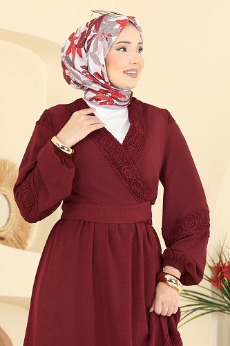 moda selvim طقم خمري 2880SLK540 - Thumbnail