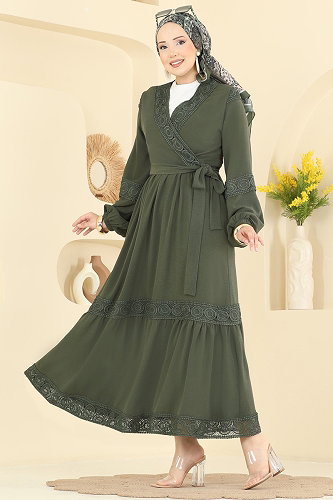moda selvim طقم اخضر عفني 2880SLK540 - Thumbnail