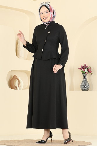 moda selvim طقم أسود 2881SL432 - Thumbnail