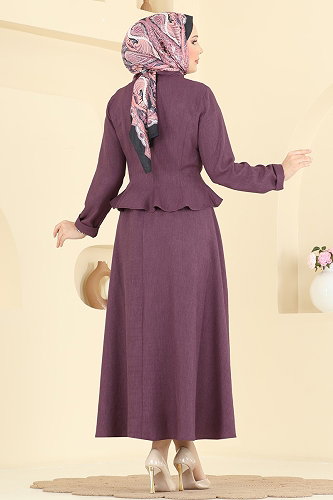 moda selvim طقم وردي غامق 2881SL432 - Thumbnail
