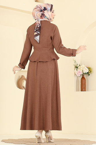 moda selvim طقم بني فاتح 2881SL432 - Thumbnail