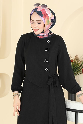 moda selvim طقم أسود 2883SLK540 - Thumbnail