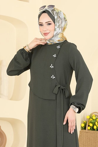 moda selvim طقم اخضر عفني 2883SLK540 - Thumbnail