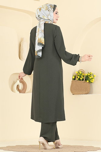 moda selvim طقم اخضر عفني 2883SLK540 - Thumbnail