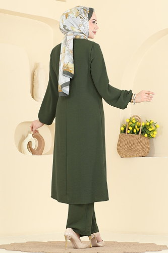 moda selvim طقم اخضر عفني 2883SLK540 - Thumbnail