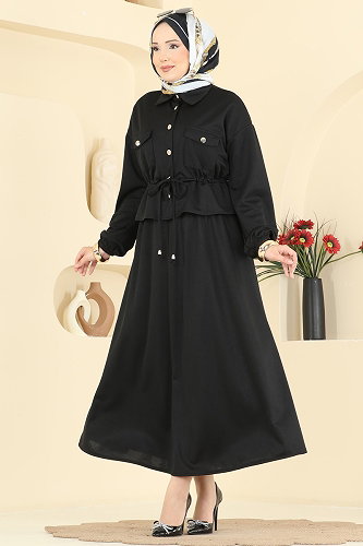 moda selvim طقم أسود 2887SLK540 - Thumbnail